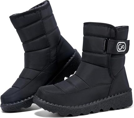Classic black women's snow boots