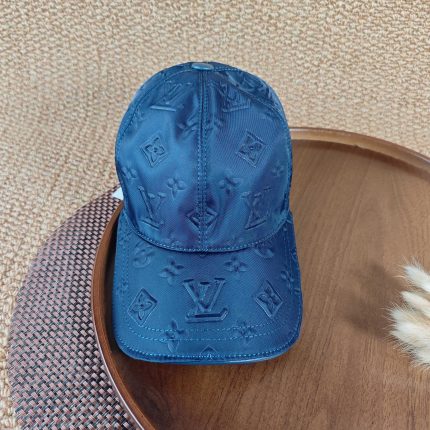 New Fabric LV Baseball Cap with Raised Lettering